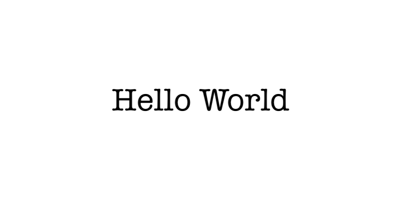 Hello World!!
